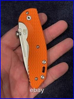 Hinderer Knives XM Slippy Slicer Stonewash Orange G10 Brand New In Box BNIB