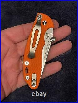 Hinderer Knives XM Slippy Slicer Stonewash Orange G10 Brand New In Box BNIB