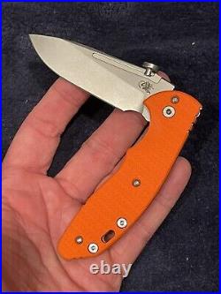 Hinderer Knives XM Slippy Slicer Stonewash Orange G10 Brand New In Box BNIB