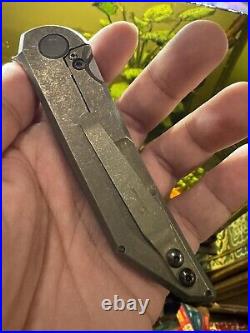 Hoback Custom Radford Warthog Titanium Knife USA Nitro V Blade Rare COA 3.25