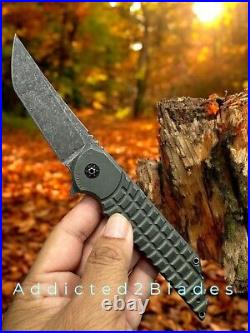 Hoback Kwaiback Custom 20CV MEFP Monkey Edge Frag Titanium Knife Folder