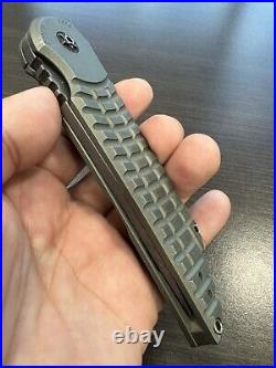 Hoback Kwaiback Custom 20CV MEFP Monkey Edge Frag Titanium Knife Folder