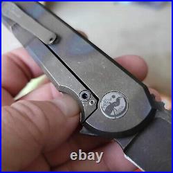 Hoback Kwaiback Custom LTD KOI Fish Titanium Knife Stonewashed USA $1100 20CV