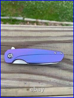 Holt Bladeworks Haptic Custom Purple Knife Stone Washed 2.0 M 390 #679