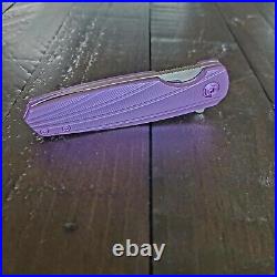 Holt Bladeworks Morpheus Purple Titanium M390 Stonewashed Liner Lock Knife Rare