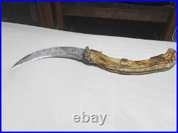 Horn handle folding knife