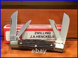 J. A. Henckels HK 1-HBN 4 Blade Congress Bone Knife Made In Germany/Box