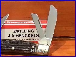 J. A. Henckels HK 1-HBN 4 Blade Congress Bone Knife Made In Germany/Box