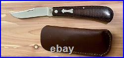 J. H. Lloyd Custom Single Blade Backpocket Knife Burlap Barbed Wire Micarta