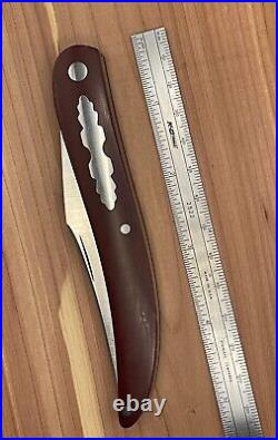 J. H. Lloyd Custom Toothpick Slipjoint Knife Vintage Maroon Micarta