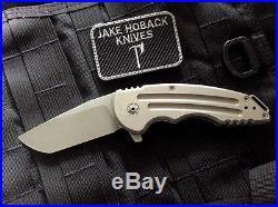 Jake Hoback Knife Custom A10 S90 WEG Series flipper With Patch. Strider Hinderer