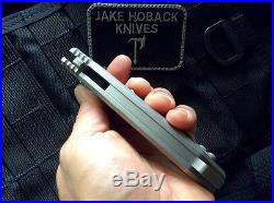 Jake Hoback Knife Custom A10 S90 WEG Series flipper With Patch. Strider Hinderer