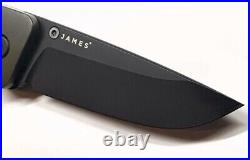 James Brand Clovis Custom Button Lock #049 DLC Blade, Ti Handle. Discontinued