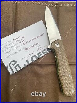 Jared Oeser Custom Knives Nebo 2 Flipper Pocket Knife Prototype Batch 11/2018