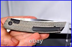 Jared Oeser F22 Kickstop Knife M390 PVD Blade Lee Williams Reate Black Micarta