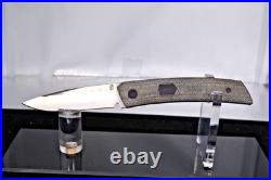 Jared Oeser F22 Kickstop Knife M390 PVD Blade Lee Williams Reate Black Micarta