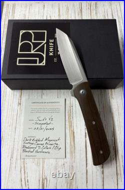 Jared Price Custom Knives Swift V2 Sheepsfoot Magnacut Vintage Canvas Micarta