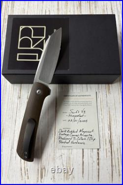 Jared Price Custom Knives Swift V2 Sheepsfoot Magnacut Vintage Canvas Micarta