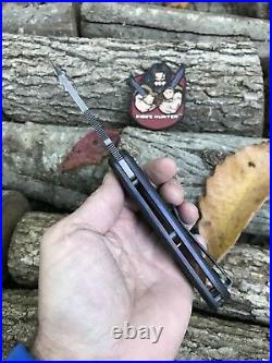 Jason B Stout Wharny Tac Custom Made Knife Carbon Fiber Ti Liners Martin TN