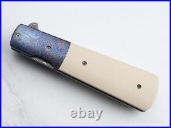 Jason Clark Barlow Clip Point Custom Damascus Knife