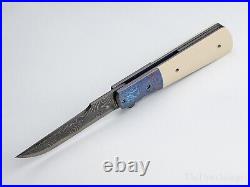 Jason Clark Barlow Clip Point Custom Damascus Knife