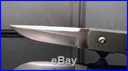 Jason Clark BuZz Frame Lock Flipper Knife Titanium (3.5 Satin)