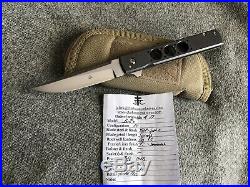 Jason Clark Custom Flipper Folding Knife Milled Titanium With Satin CTS-XHP Blade