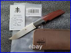 Jason Clark Custom Knives XX Linerlock, 3.66 CTS-XHP, Zirc Bolsters, Micarta