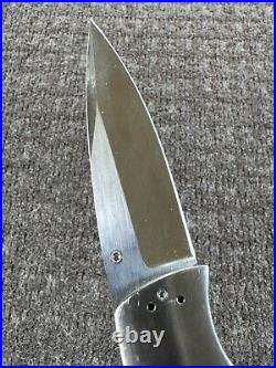 Jeff CHAFFEE Custom Handmade Pocket Knife Carbon Fiber Blue Lock