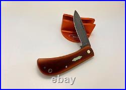 Jeff Pearce Butterscotch Micarta Vegas Forge Stainless Damascus Sod Buster