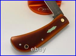 Jeff Pearce Butterscotch Micarta Vegas Forge Stainless Damascus Sod Buster