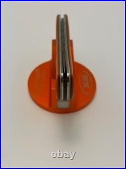 Jeff Pearce Butterscotch Micarta Vegas Forge Stainless Damascus Sod Buster