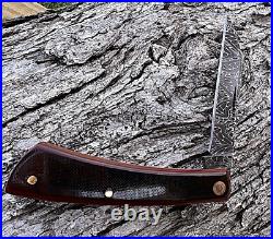 Jeff Pearce Custom Chad Nichols Damascus Talon Westinghouse Red Linen Micarta