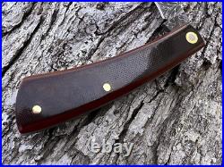 Jeff Pearce Custom Chad Nichols Damascus Talon Westinghouse Red Linen Micarta
