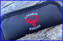 Jeff Pearce Custom Chad Nichols Damascus Talon Westinghouse Red Linen Micarta