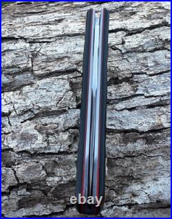 Jeff Pearce Custom Jigged Black Paper Micarta Cpm 154 Trapper Knife