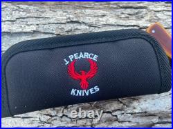 Jeff Pearce Custom Jigged Black Paper Micarta Cpm 154 Trapper Knife