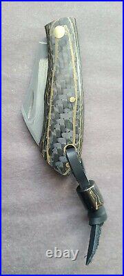 Jeff Pearce Custom Slipjoint Small Dragon Strike Raptor with Brass Fat Carbon Bead