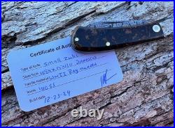 Jeff Pearce Custom Wwii Rag Micarta Damascus Small Zulu Knife