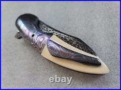 Jeff VanderMeulen Knives & Elijah Isham Persecutor #9, Black Dragonskin Damascus