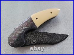 Jeff VanderMeulen Knives & Elijah Isham Persecutor #9, Black Dragonskin Damascus