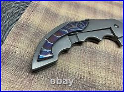 Jeff Vandermeulen Knives Double Homicide Full Ti with Mokuti Clip CTS-XHP Blade