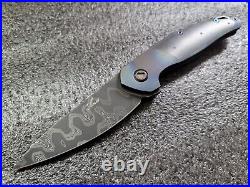 Jens Anso Custom Neo, Damascus, Zirc, Flamed Micro-Diamond Frame, 3.25 Knife