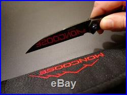 Jerry Moen Knives Mongoose Semi-Custom DLC Black Mirrored-Polished USA