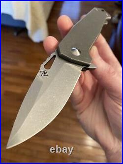 Jim Burke Knives Custom Stubby Hitman Flipper Folding Knife RARE NEW