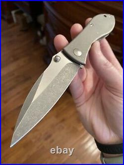 Jim Burke Knives Custom Thorn Prototype Folding Knife VERY RARE