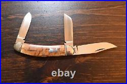 Jim Dunlap Mammoth Ivory Sowbelly Stockman Custom Folding Knife