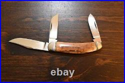 Jim Dunlap Mammoth Ivory Sowbelly Stockman Custom Folding Knife