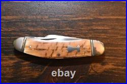 Jim Dunlap Mammoth Ivory Sowbelly Stockman Custom Folding Knife