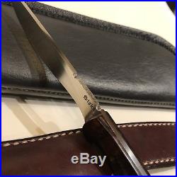 Jim Siska Custom Integral Recurve Bird & Trout Fixed Blade Knife W2 Steel Sheath